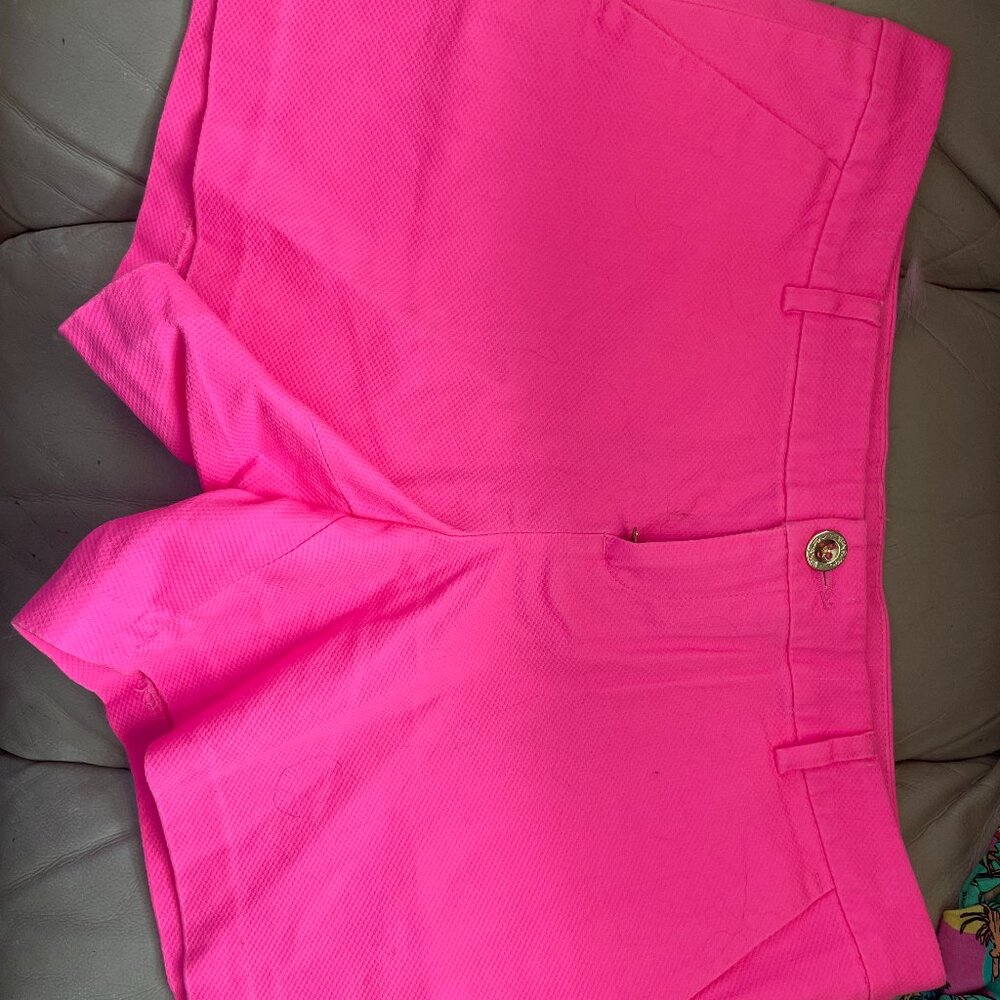 Lilly Pulitzer shorts in vibrant neon pink women's 10